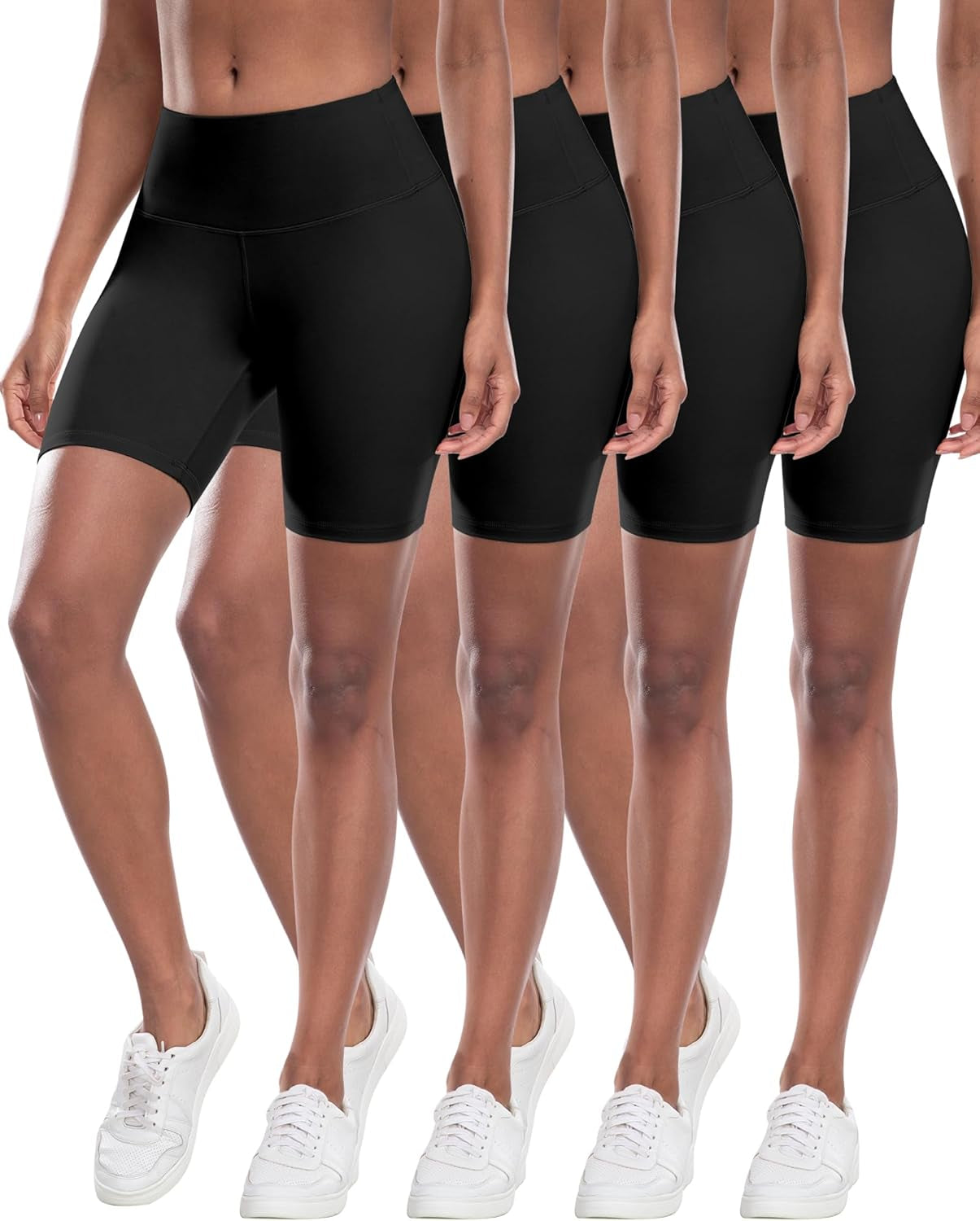 High Waisted Spandex Biker Shorts, Workout Booty Soft Yoga Shorts for Women