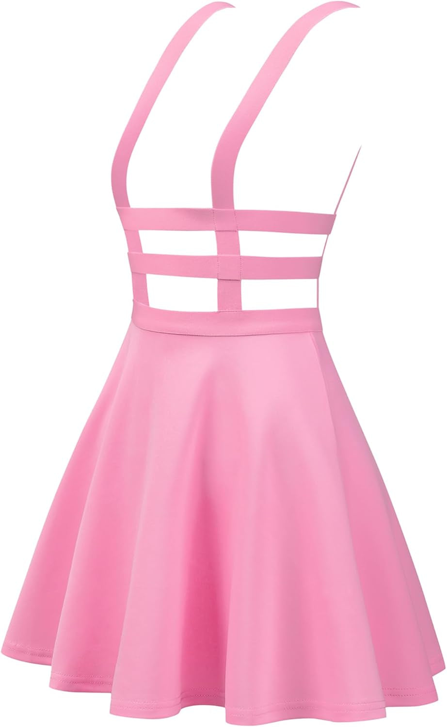Women'S Pleated Overall Halloween Gothic 2025 Elastic Waist Kawaii A-Line Braces Suspender Skirt