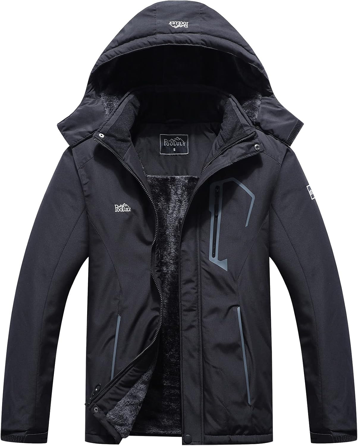 Men'S Ski Jacket Warm Winter Waterproof Windbreaker Hooded Raincoat Snowboarding Jackets