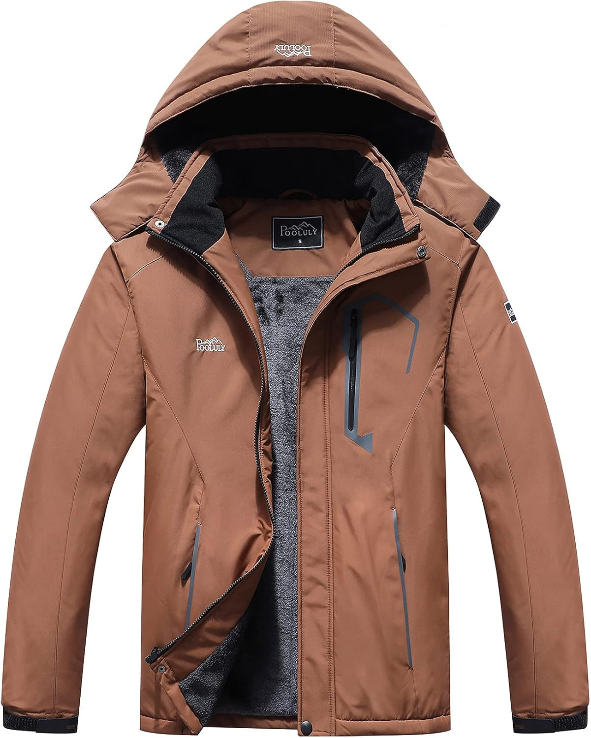 Men'S Ski Jacket Warm Winter Waterproof Windbreaker Hooded Raincoat Snowboarding Jackets