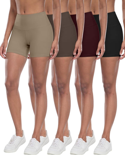 High Waisted Spandex Biker Shorts, Workout Booty Soft Yoga Shorts for Women